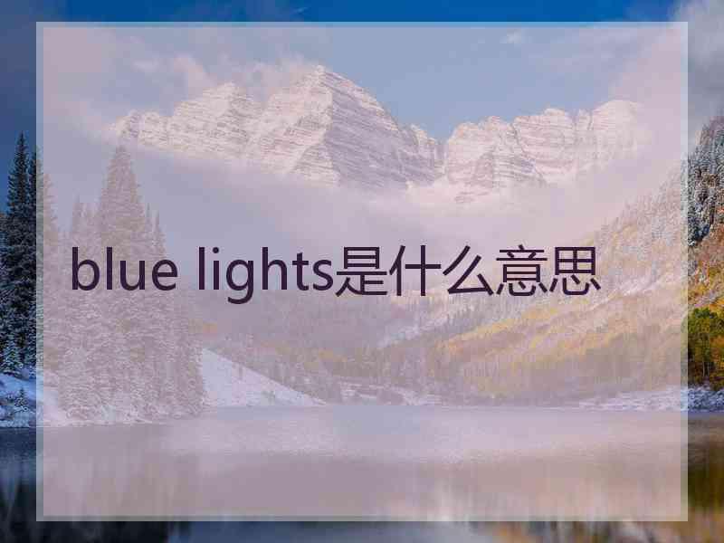 blue lights是什么意思