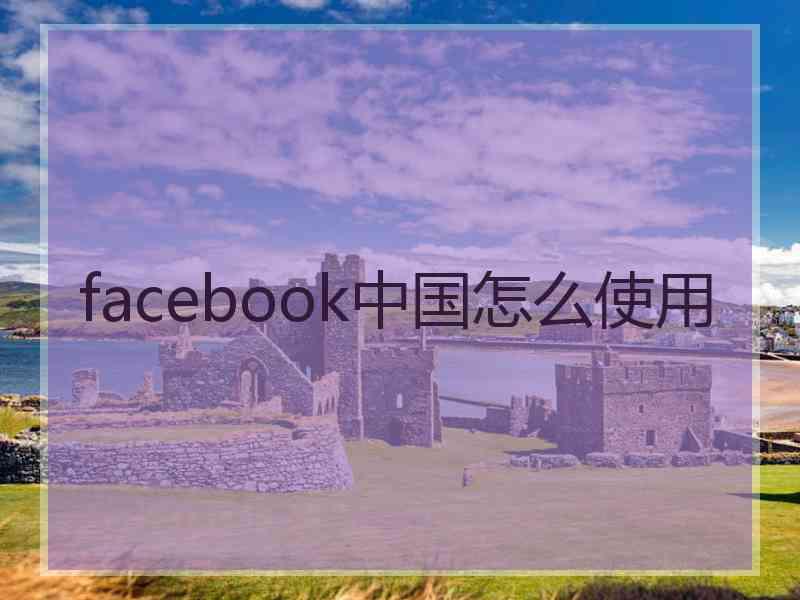 facebook中国怎么使用