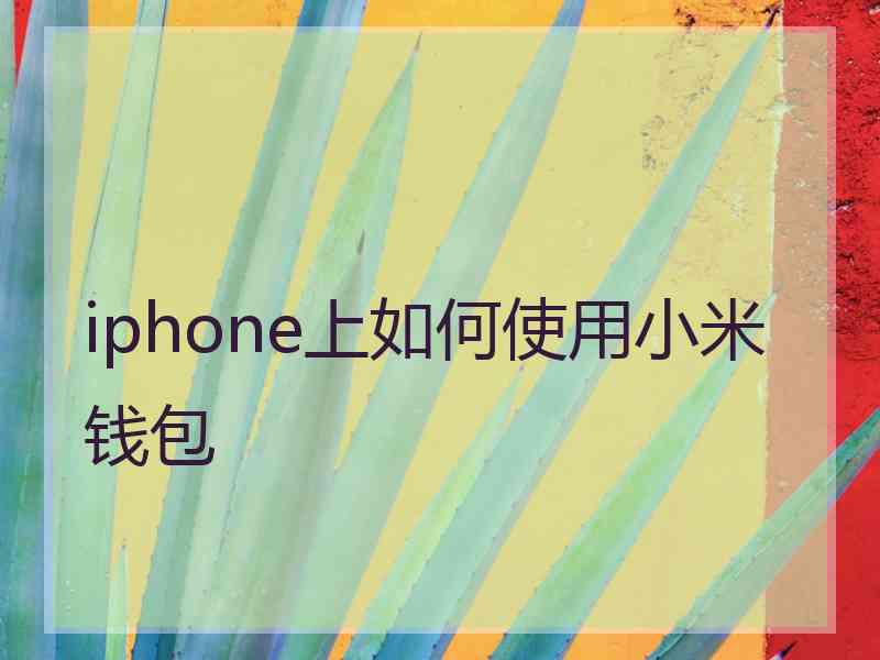 iphone上如何使用小米钱包