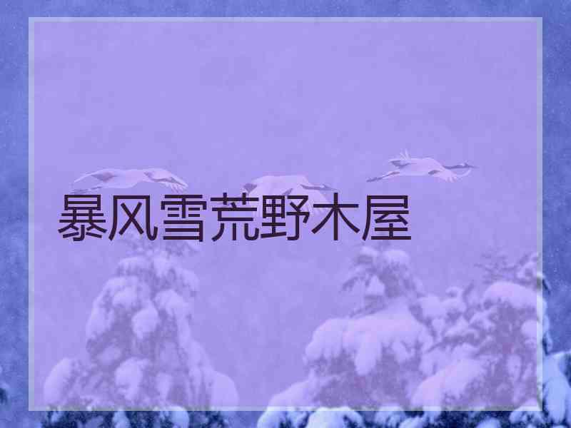 暴风雪荒野木屋