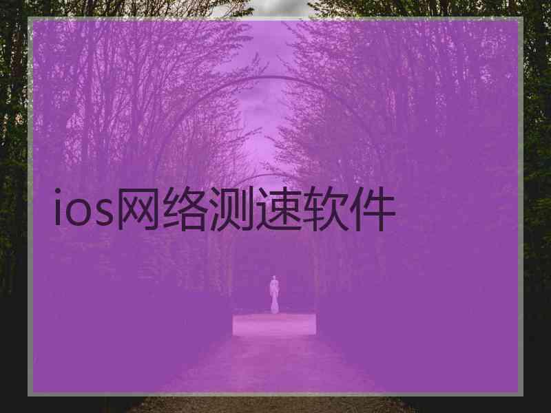 ios网络测速软件