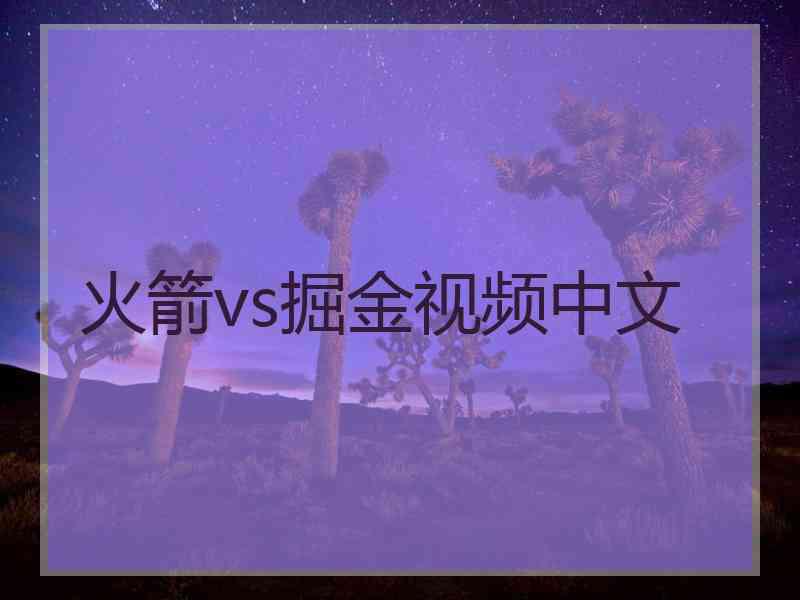 火箭vs掘金视频中文