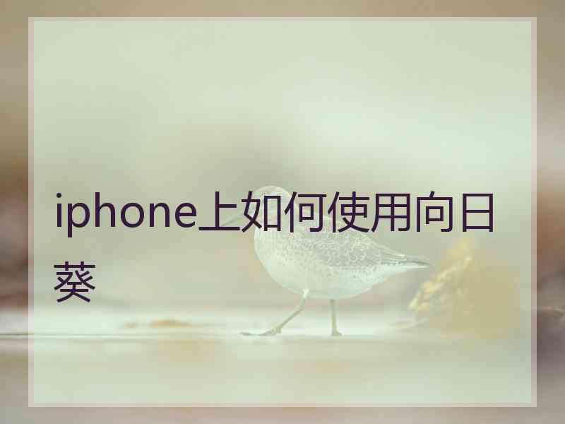 iphone上如何使用向日葵