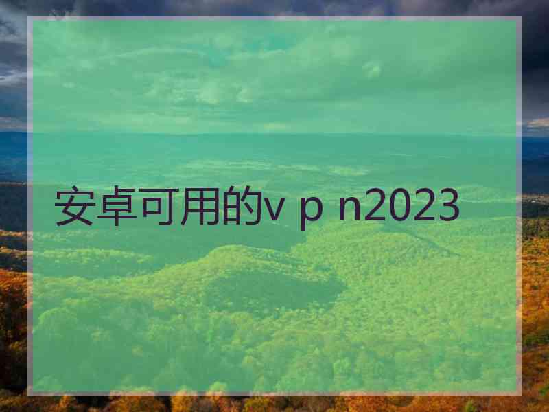 安卓可用的v p n2023