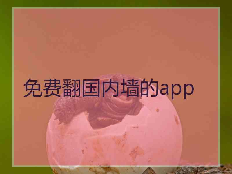 免费翻国内墙的app