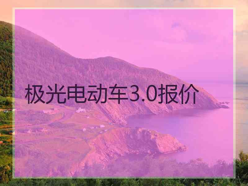 极光电动车3.0报价