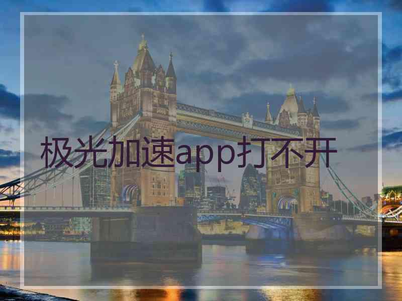 极光加速app打不开