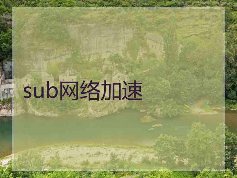 sub网络加速