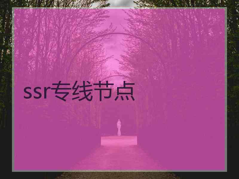 ssr专线节点