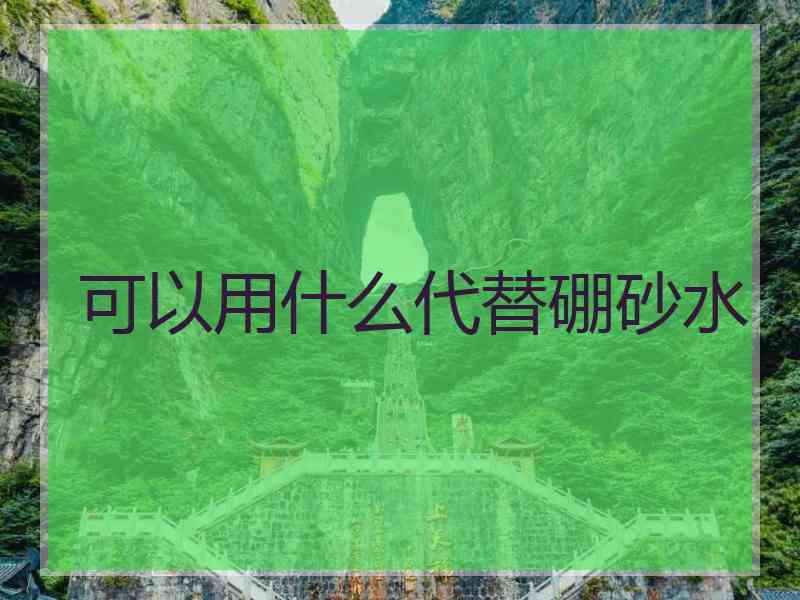 可以用什么代替硼砂水