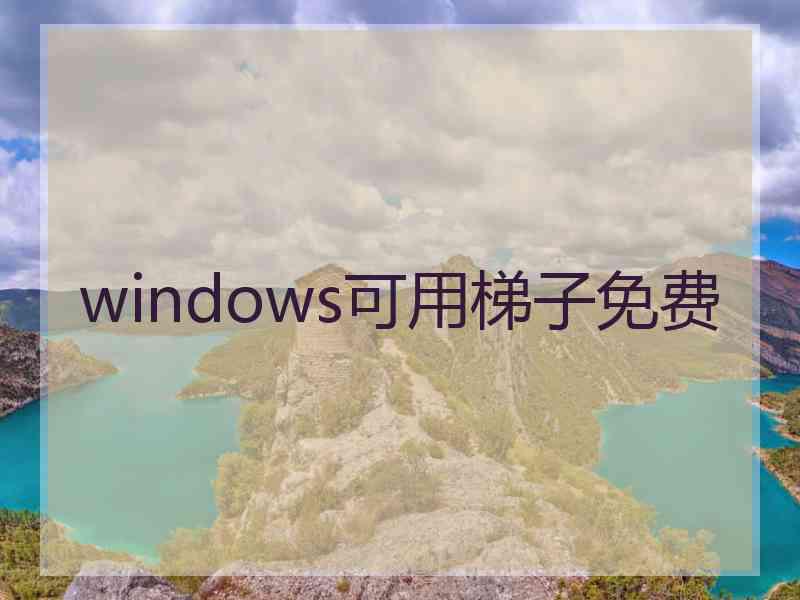 windows可用梯子免费