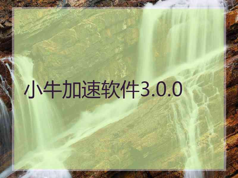 小牛加速软件3.0.0