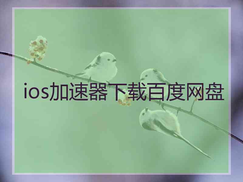 ios加速器下载百度网盘