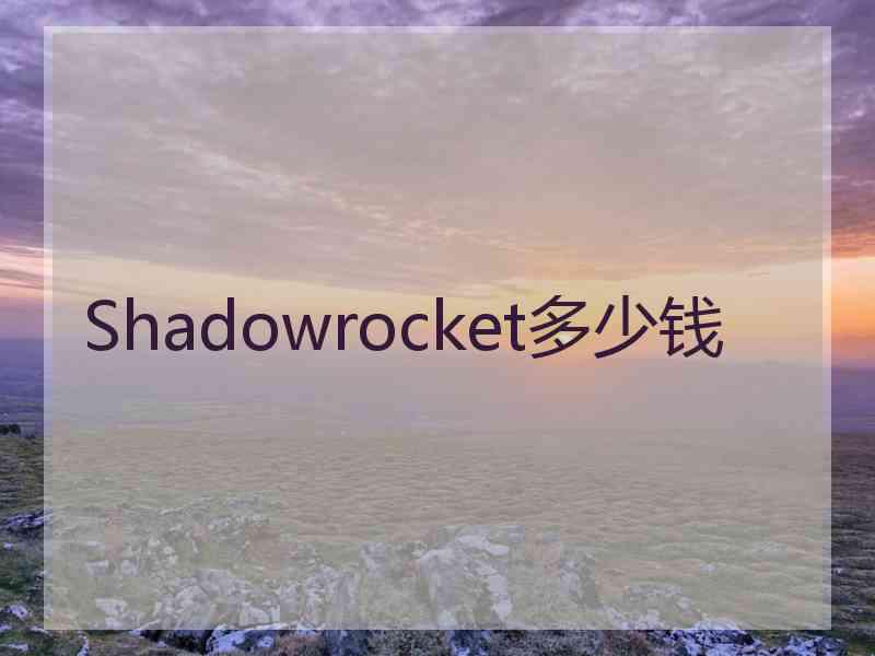 Shadowrocket多少钱