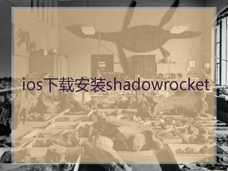 ios下载安装shadowrocket