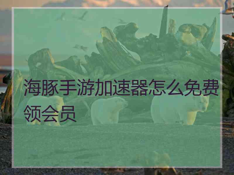 海豚手游加速器怎么免费领会员