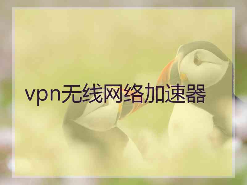 vpn无线网络加速器