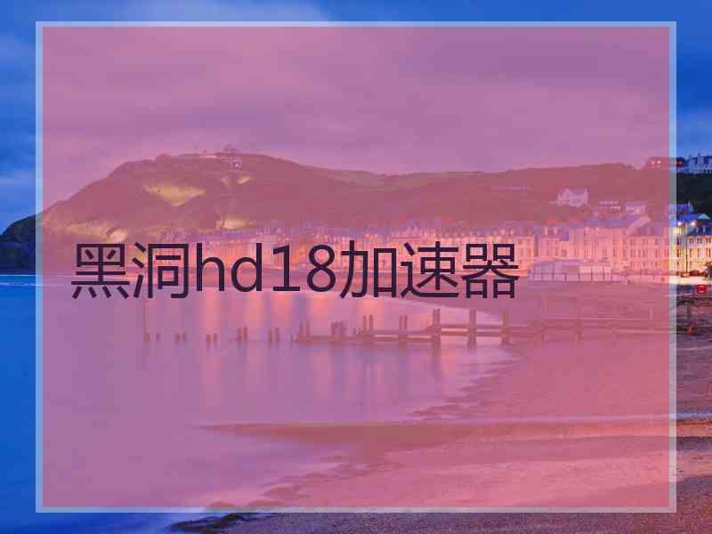 黑洞hd18加速器