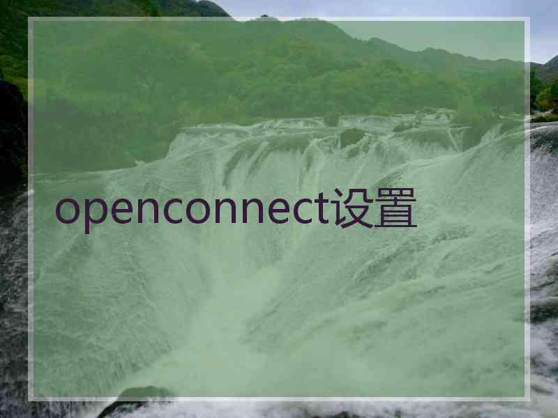 openconnect设置