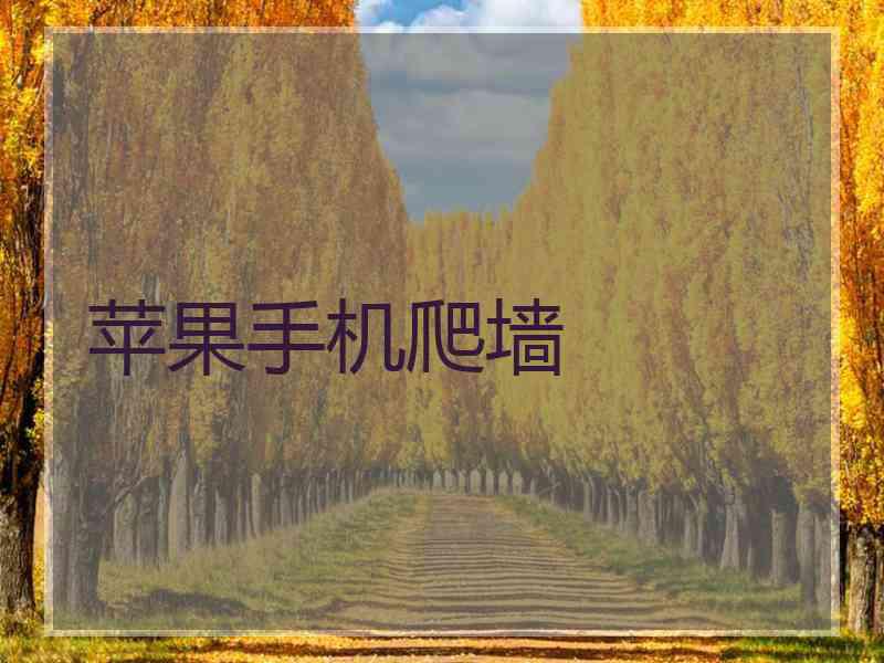 苹果手机爬墙