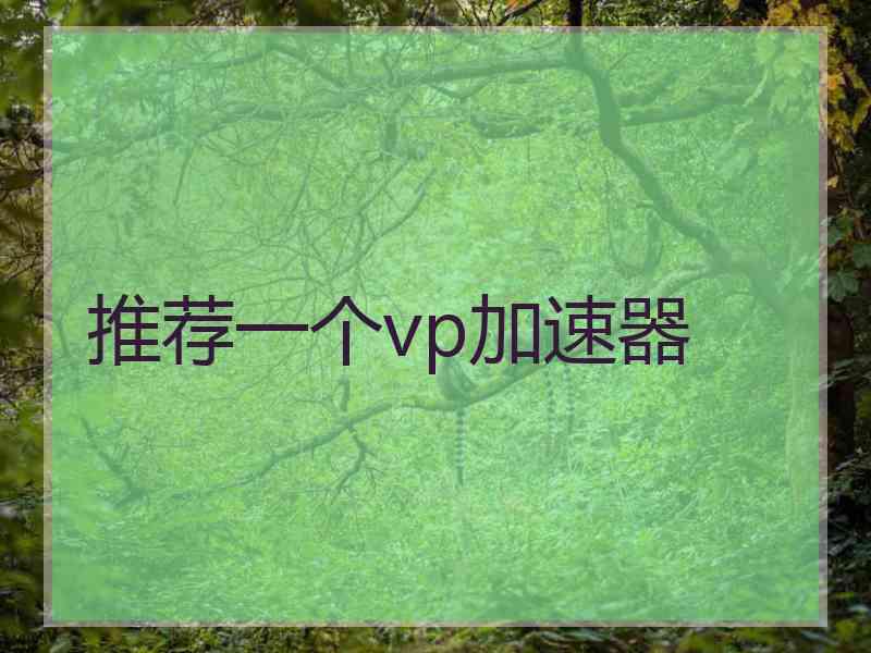 推荐一个vp加速器