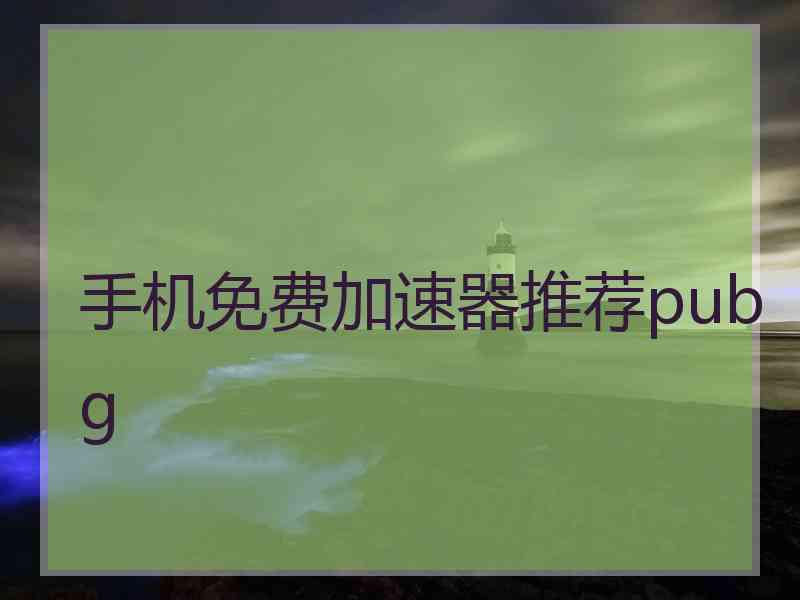 手机免费加速器推荐pubg