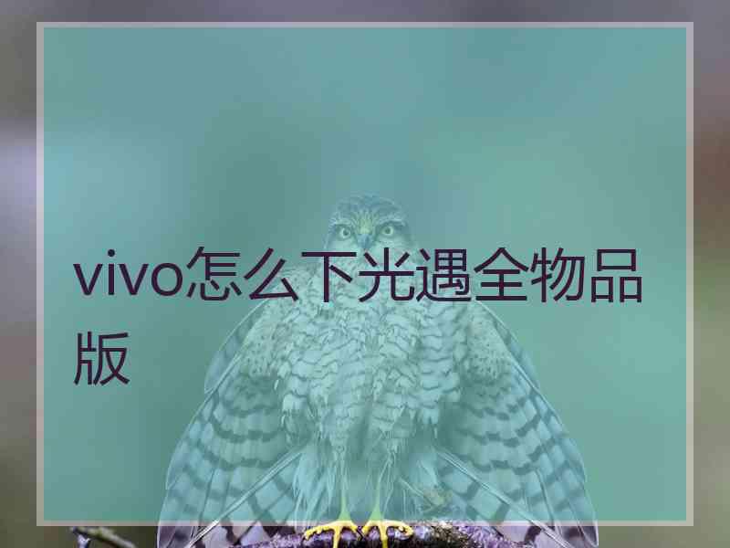 vivo怎么下光遇全物品版