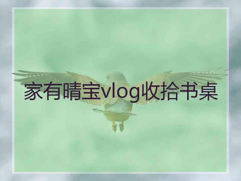 家有晴宝vlog收拾书桌