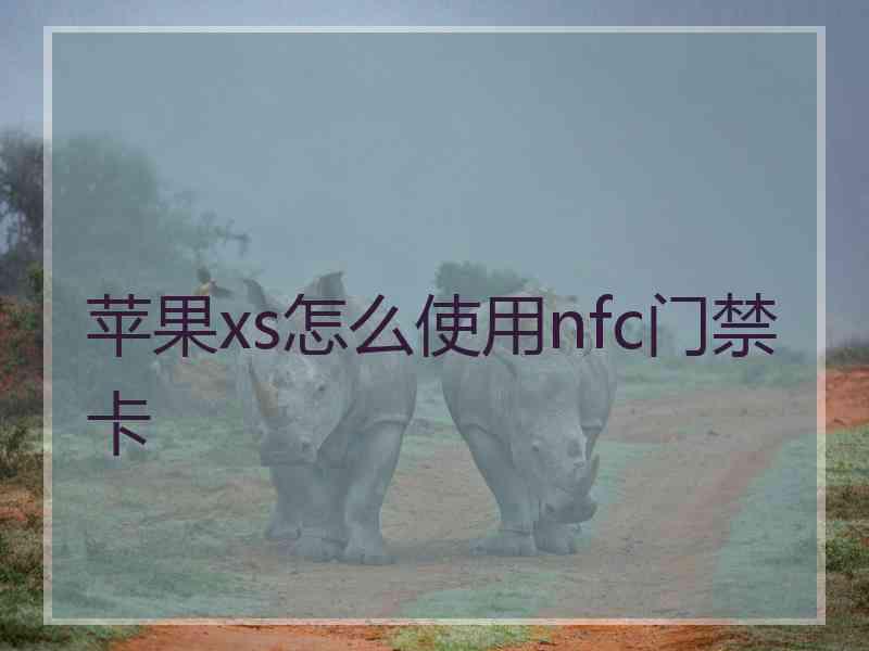 苹果xs怎么使用nfc门禁卡