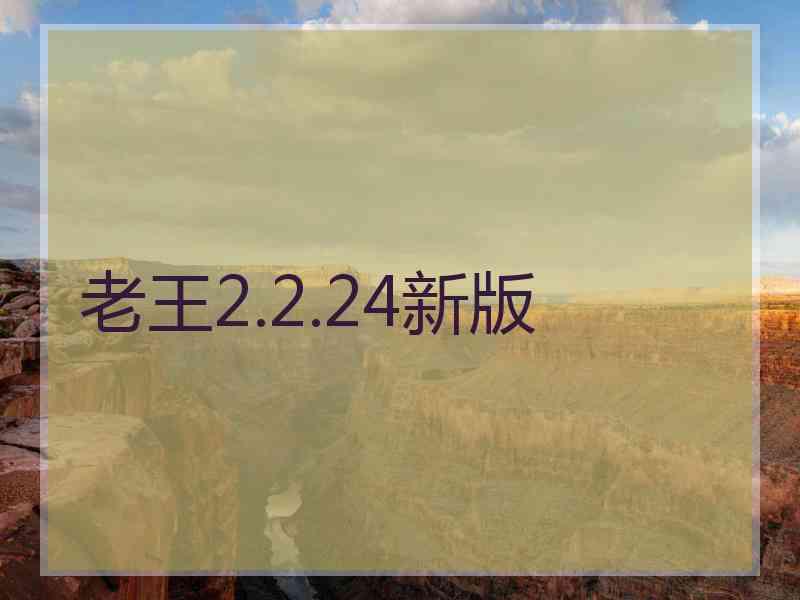 老王2.2.24新版