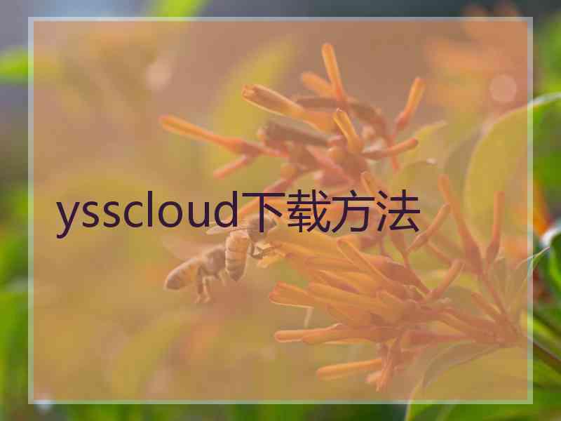 ysscloud下载方法