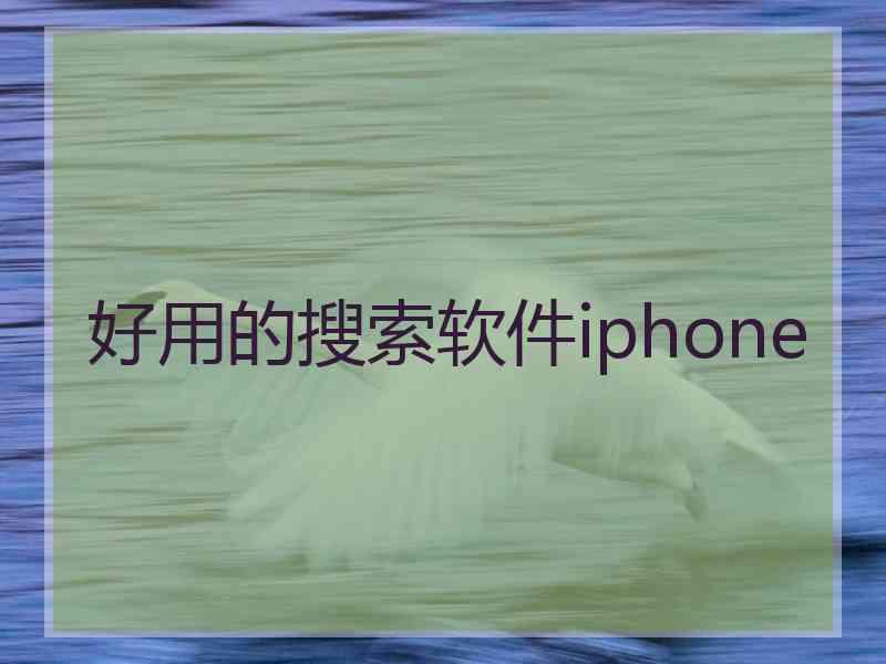 好用的搜索软件iphone