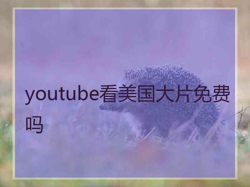 youtube看美国大片免费吗