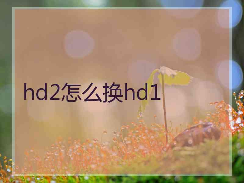 hd2怎么换hd1