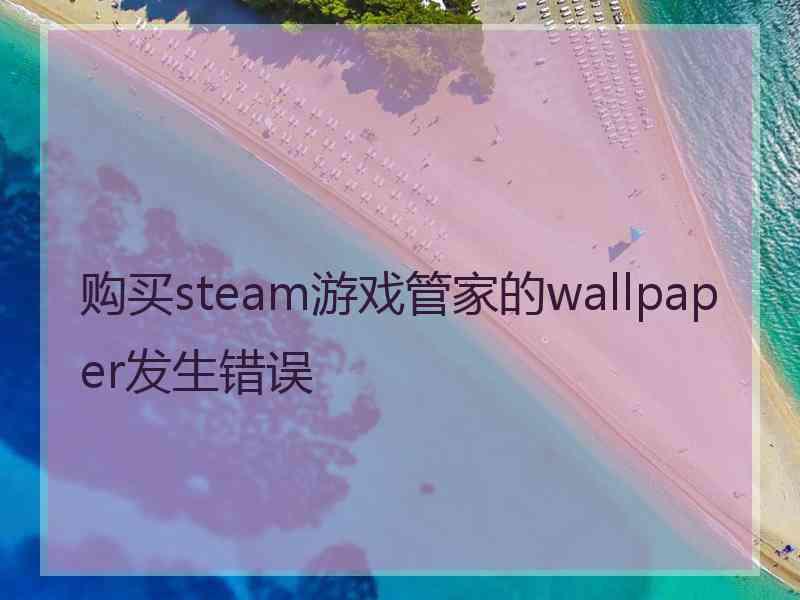 购买steam游戏管家的wallpaper发生错误