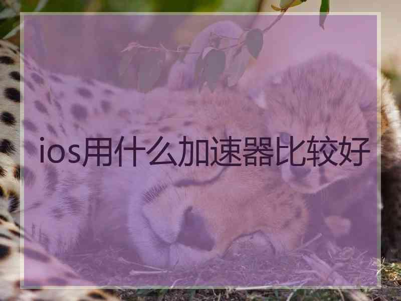 ios用什么加速器比较好