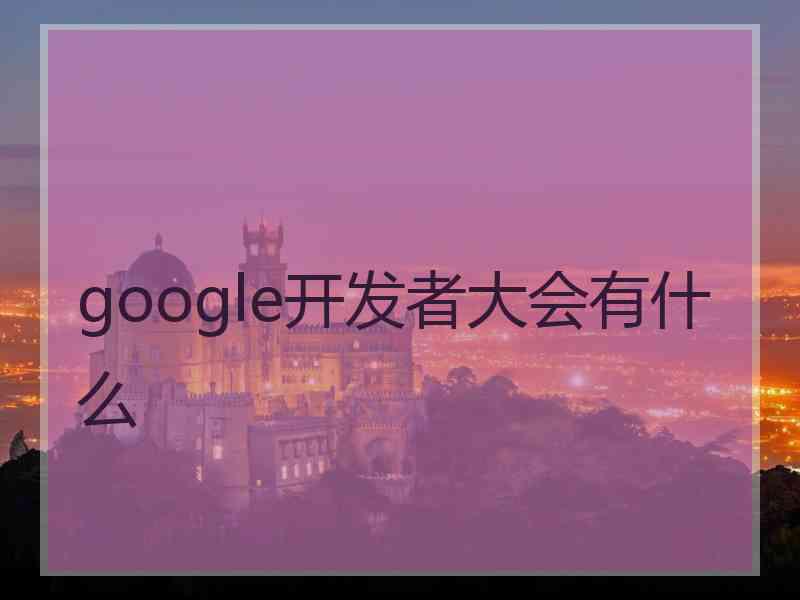 google开发者大会有什么