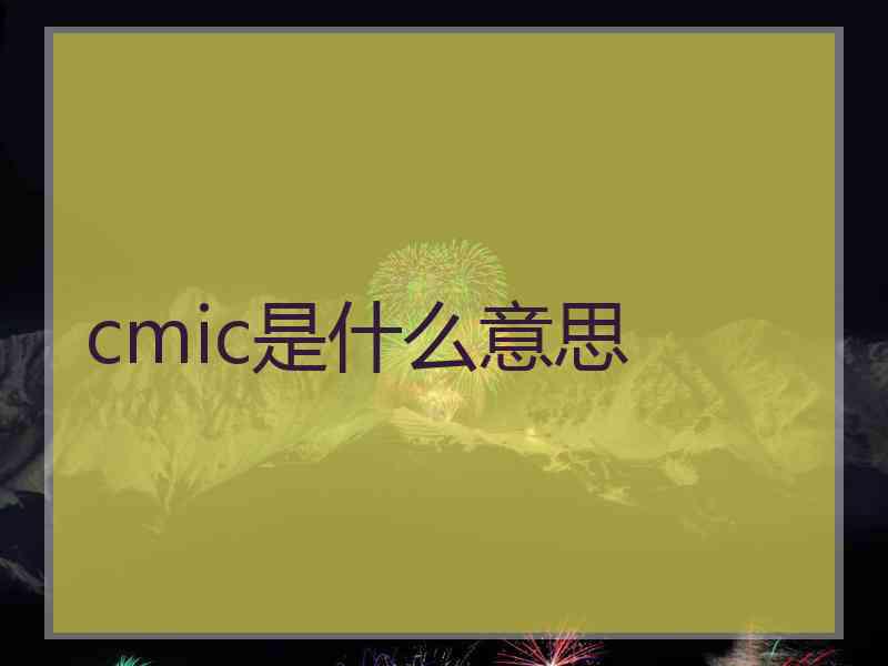 cmic是什么意思