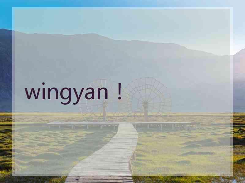 wingyan！