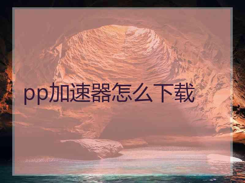 pp加速器怎么下载