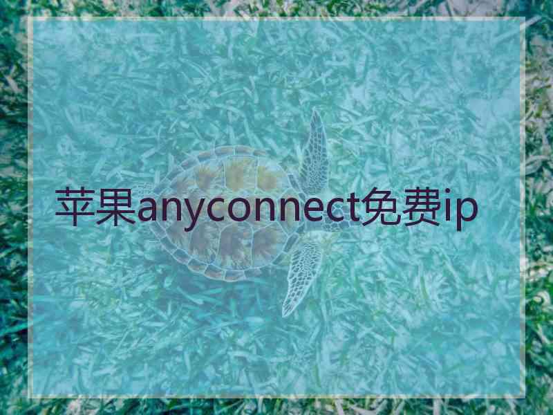 苹果anyconnect免费ip