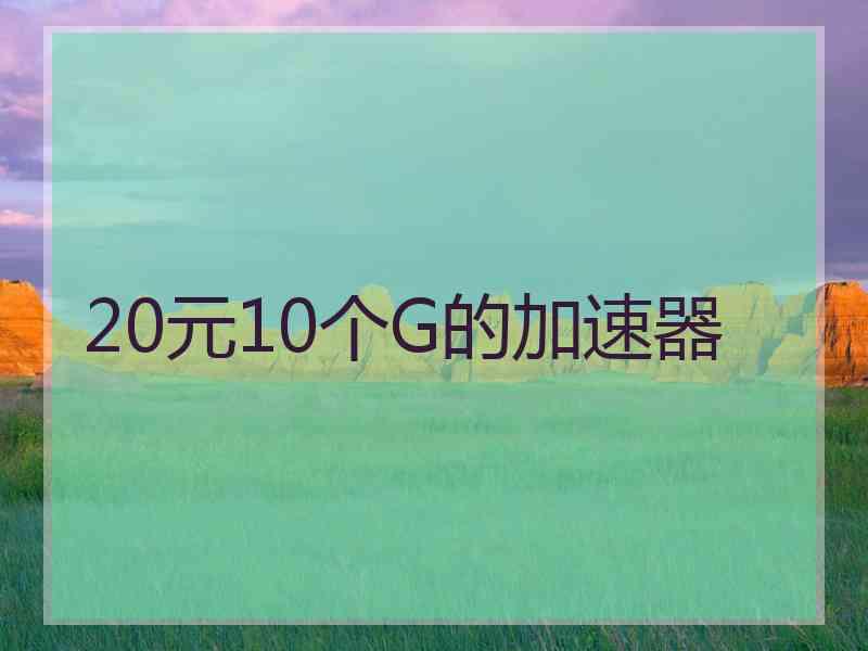 20元10个G的加速器