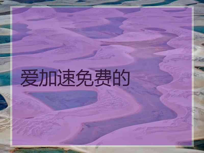 爱加速免费的