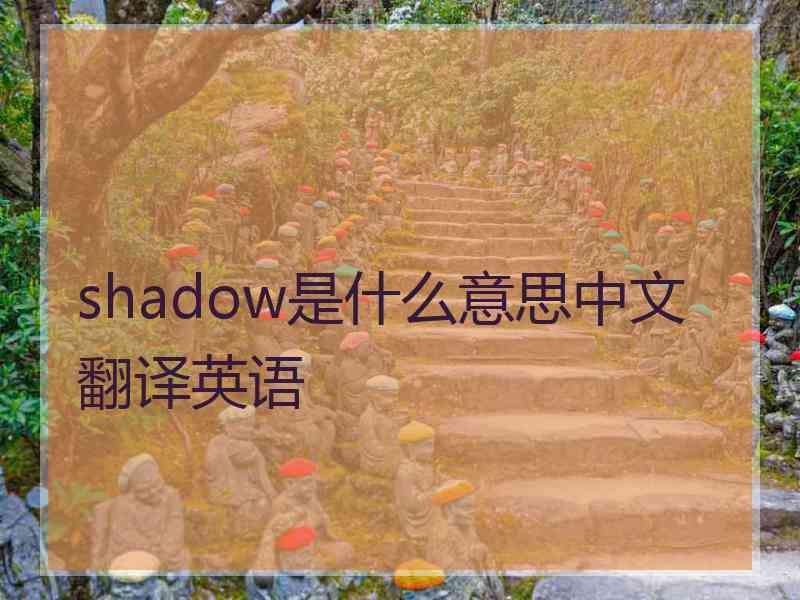 shadow是什么意思中文翻译英语