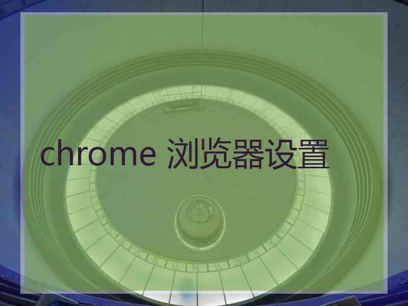 chrome 浏览器设置