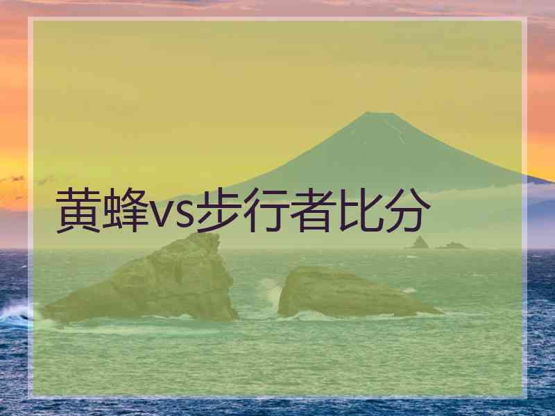 黄蜂vs步行者比分